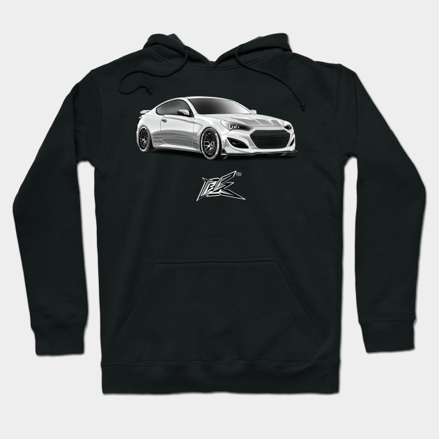 hyundai genesis white Hoodie by naquash